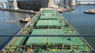 Ship sailing from Liverpool Docks