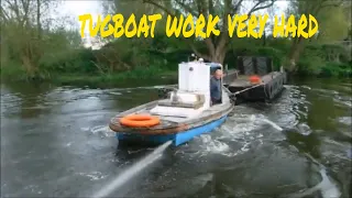 incredible small tugboat, worked hard on the river,  stour, waterway, boat,