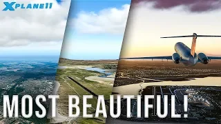 Most BEAUTIFUL APPROACHES in X-plane 11 - Stunning Scenery!