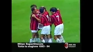 Milan-Roma 2-0 1993-94: il gol di Nava