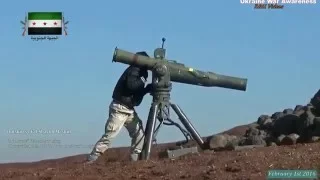 "Moderate Rebel" FSA using BGM-71 TOW Missile against SAA Compilation February 2016