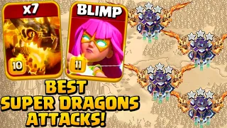 Super Dragon Attack With Super Archer Blimp - Best Th15 Attack Strategy in Clash of Clan