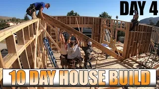 10 Day House Build: Day 4 - Framing Exterior Walls & Setting Beams