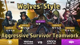 IVL:  Wolves' Aggressive Survivor Teamwork | Wolves vs XROCK | Identity V League 2021 [Eng Sub]