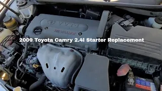 2009 Toyota Camry 2.4l starter location/ replacement mobile mechanic . Davie,fl