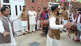 best Pakistani wedding dhol group safeer shahzad Dholi UK and Pakistan Best dhol group dhol video