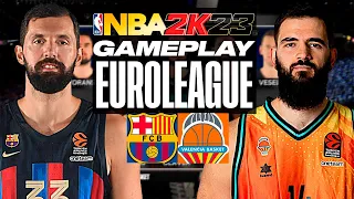 NBA 2K23 EUROLEAGUE | FC BARCELONA vs VALENCIA BASKET | GAMEPLAY #PCBASKET2K23