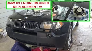 BMW X3 e83 Engine Mount Replacement  Driver side and Passenger side Engine Mount Replacement!