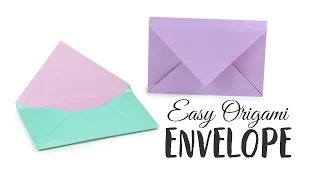 Super Easy Origami Envelope Tutorial - DIY - Paper Kawaii