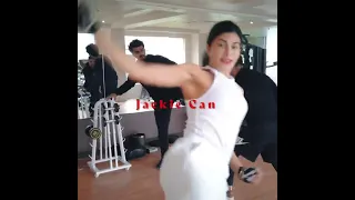 Beautiful Jacqueline Fernandes showing off her action skills!! #jacquelinefernandez #arjunkapoor