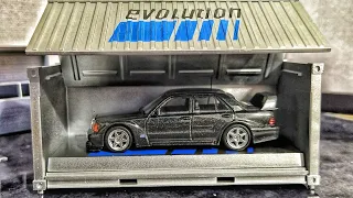 Tarmac works mercedes benz 190e evolution II(black) unboxing/unscrewing