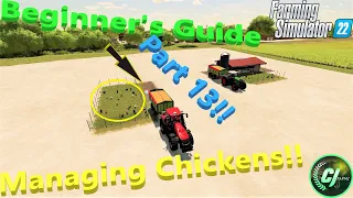 Farming Simulator 22! | Beginner's Guide Part 13! | Managing Chickens! | #FS22 | #CJFarms