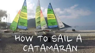 LEARN TO SAIL A CAT: points of sail, sheet and traveller settings