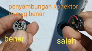 cara penyambungan pin konektor mic yg benar