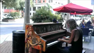 sarasota homeless piano playing guy - jon swift live