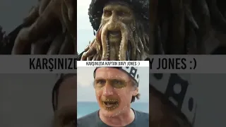 Karayip Korsanları - Kaptan Davy Jones Yılan Başlı Adam - Kamera Arkası #shorts