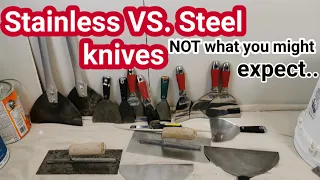 Stainless steel drywall Knives