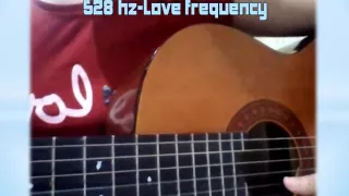 Tuning Guitar to Solfeggio Harmonics C 528hz Love frequency (stel / stem gitar ke 528hz frekuensi)