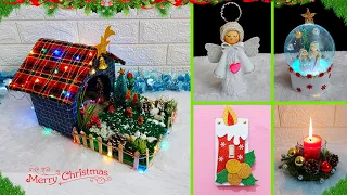 DIY 7 Affordable Christmas Decoration ideas at home | Best out of waste Christmas craft ideas🎄95