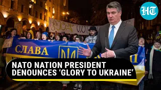 NATO nation's leader opposes 'Glory to Ukraine'; Echoes Russia on Nazi claims | Watch