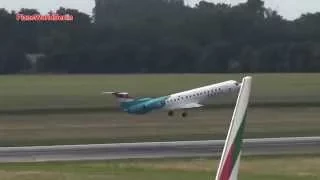 Luxair Embraer ERJ 145 Takeoff from Vienna Airport