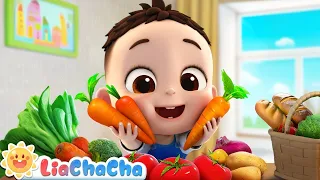 Colorful Vegetables Song🍅🥕🥦 | Learning Colors for Kids | LiaChaCha Nursery Rhymes & Baby Songs