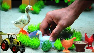 DIY mini Farm Diorama with house for Cow,Pig | Mini Hand Pumb Supply Water Pool for animals #20,23