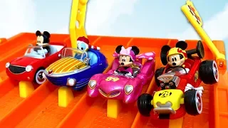 Mickey and the Roadster Racers 4Lane Race | HotWheels 6Lane Race Track