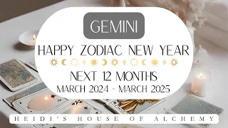 ♊️GEMINI: NEXT 12 MONTHS♊️ZODIAC NEW YEAR READING♊️MARCH 2024-MARCH 2025♊️