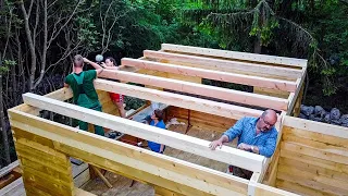 LOG CABIN Build - S2E5: Log Walls and First Floor Joists