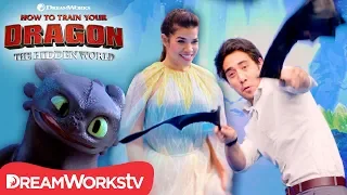 Toothless Dance Challenge ft Zach King & America Ferrera | HOW TO TRAIN YOUR DRAGON THE HIDDEN WORLD