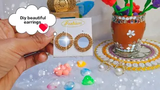 Diy Earrings | 5 minute crafts earrings| |handmade earrings| @craftersanas