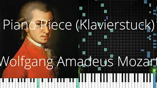 🎹 Piano Piece (Klavierstuck), Wolfgang Amadeus Mozart, Synthesia Piano Tutorial