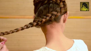 DUTCH BRAID FLOWER UPDO