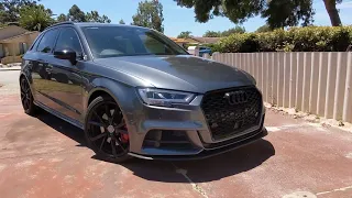 Audi S3 FL - RS3 Grille and Flow Designs splitter install