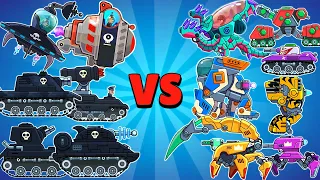 ALL 9 BOSSES vs ALL TANKS in 9 BATTLES - Hills of Steel