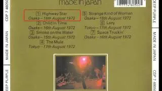 Deep Purple - Made in Japan - 16-Aug-1972 - Highway Star @ Osaka