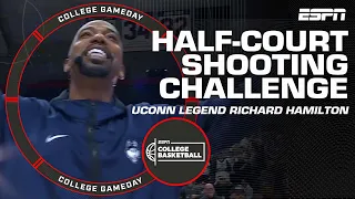 UConn legend Richard Hamilton DRAINS half-court shot 🏀 | College GameDay