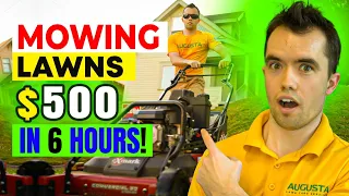 MOWING GRASS  - How Much $$$ Can You Make? (12 Lawns in One Day)