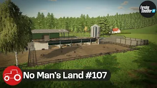 Building A Pig Farm, Harvesting Sorghum & Sowing Oil Seed Radish - No Man's Land #107 FS22 Timelapse