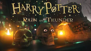 Knockturn alley [ASMR] Rain & Thunder 💀Dark Arts study session Borgin & Burkes Thunderstorm Ambience