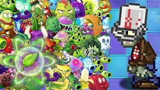 PvZ 2 Challenge - The Plant food abilities Vs 40 Buckethead Eighties 8bit Zombies - Who Will Win?