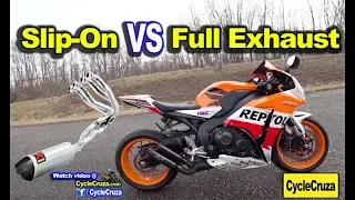 Motorcycle Slip-On Vs Full Exhaust  - Just Get a Slip-On? | MotoVlog