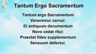 Tantum Ergo Sacramentum Song with Lyrics