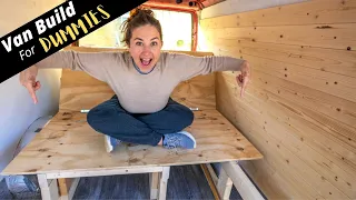 Comfiest Van Bed! DIY Folding Sofa Bed Guide | Self Build Camper Van Conversion For Dummies Part 3