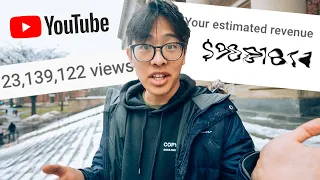 how much youtube paid me for 23 million views