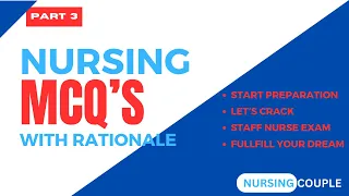 NURSING  MCQ's FOR STAFF NURSE EXAM  | QNA #esic #rrb #dsssb #nursing