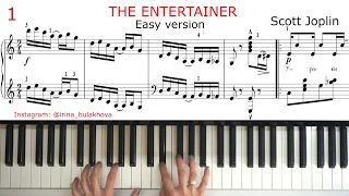 THE ENTERTAINER Easy version SCOTT JOPLIN Ragtime Two Step HOW TO PIAY PIANO  Tutorial Sheet Music