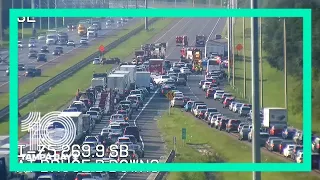 Deadly crash shuts down southbound I-75 near Bruce B Downs