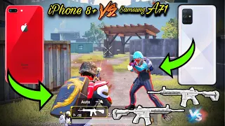 SAMSUNG A71 Vs IPHONE 8 PLUS PUBG COMPARISON || TDM M416 ONLY || Who Will Win?